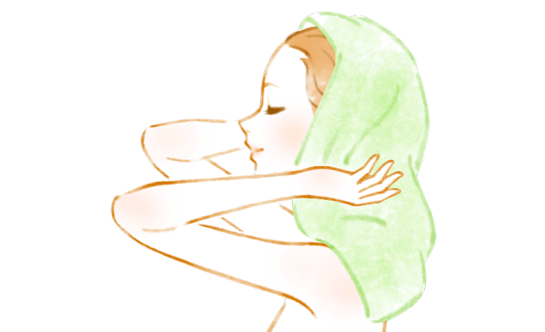 1,タオルドライ