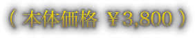 （本体価格 ￥3,800）